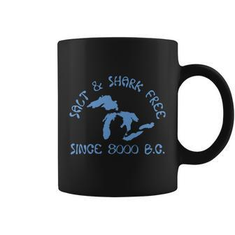 Michigan Salt And Shark Free Great Lakes T Shirt Coffee Mug - Thegiftio UK