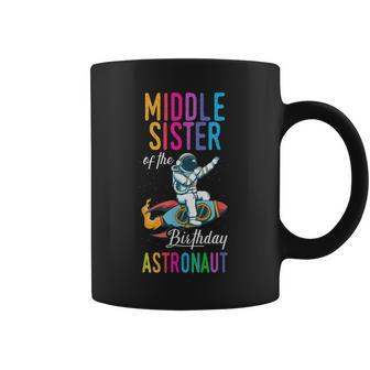 Middle Sister Of The Birthday Astronaut Space Bday Party Coffee Mug | Mazezy