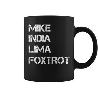 Mike India Lima Foxtrot Milf Pilot Alphabet Womens Military Gift For Womens Coffee Mug | Mazezy