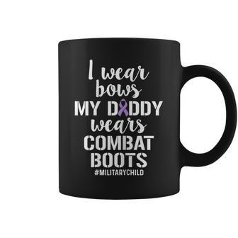 Military Child Month Purple Up Daddy Boots Pride T Coffee Mug | Mazezy