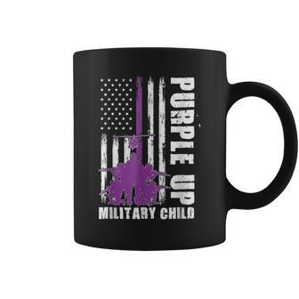 Military Child Month Us Flag Purple Up Military Kids Coffee Mug | Mazezy