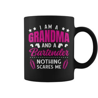 Mixologist I Am A Grandma And A Bartender Nothing Scares Me Coffee Mug | Mazezy