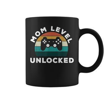 Mom Level Unlocked Game Lover Gamer New Baby Mother Mamma Coffee Mug - Seseable