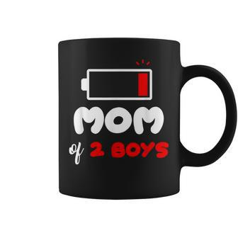 Mom Of 2 Boys Funny 2 Sons Mommy Of Two Boys Mothers Day Coffee Mug - Thegiftio UK