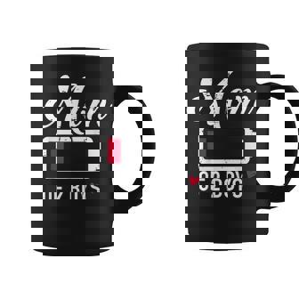 Mom Of 2 Boys Low Battery Coffee Mug - Thegiftio