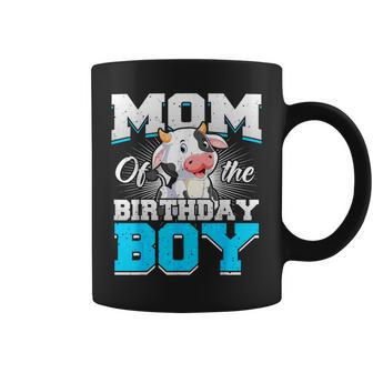 Mom Of The Birthday Boy Cow Farm Birthday Party Coffee Mug | Mazezy