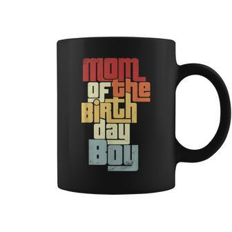 Mom Of The Birthday Boy Family Matching Party Vintage Cool Coffee Mug | Mazezy