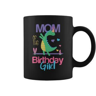 Mom Of The Birthday Girl Dinosaur Theme Matching Family Coffee Mug - Thegiftio UK