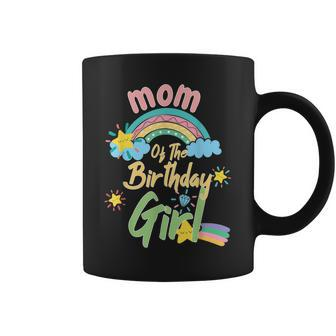 Mom Of The Birthday Girl Rainbow Matching Family Coffee Mug - Thegiftio UK