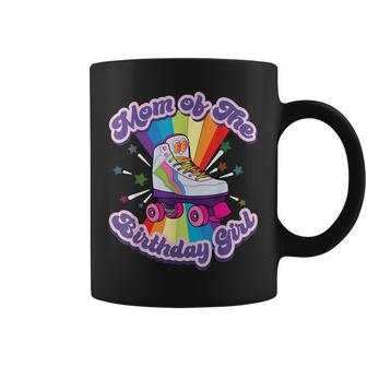 Mom Of The Birthday Girl Retro Rolling Skate Gift For Women Coffee Mug - Seseable