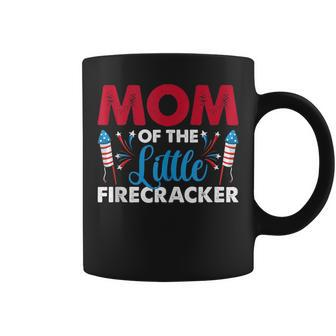 Mom Of The Little Firecracker 4Th Of July Birthday Party Coffee Mug - Thegiftio UK