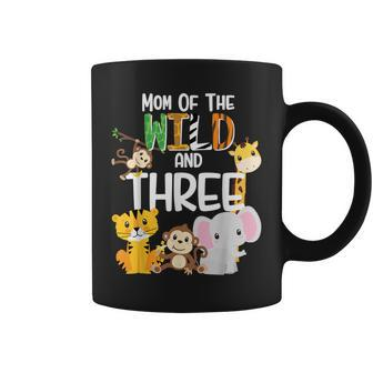 Mom Of The Wild And Three Zoo Theme Birthday Safari Jungle Coffee Mug - Thegiftio UK