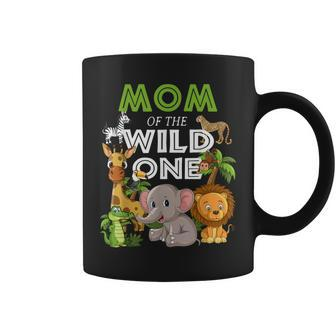 Mom Of The Wild One Zoo Birthday Safari Jungle Animal  Coffee Mug