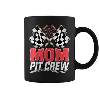 Mom Pit Crew Race Car Birthday Party Racing Family Coffee Mug | Mazezy
