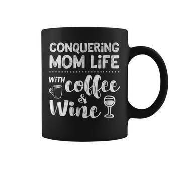 Mom Shirt Sayings Funny Coffee Wine Life Mothers Day Tshirt Coffee Mug | Mazezy