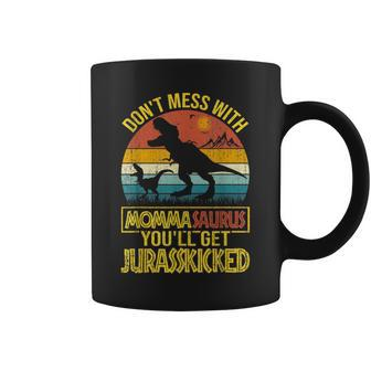 Momma Saurus T Rex Dinosaur Funny Fathers Day Gift For Dad Coffee Mug | Mazezy