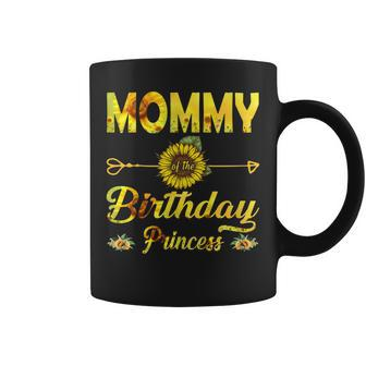 Mommy Of The Birthday Princess Shirt Mom Sunflower Gifts Coffee Mug | Mazezy