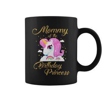 Mommy Of The Birthday Princess Unicorn Girl Mom Tshirt Gift Coffee Mug | Mazezy