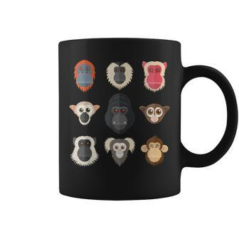 Monkey Chimpanzee Gorilla Spider Monkey Squirrel Monkey Coffee Mug | Mazezy