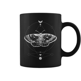 Moon Phase Butterfly - Moon Phase Witchcraft Occult Coffee Mug - Seseable