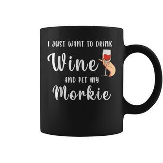 Morkie Owners Perfect Gift For Maltese Dog Mom Wine Lovers Coffee Mug | Mazezy