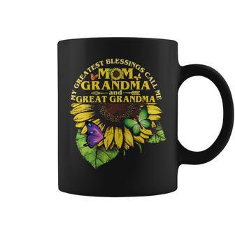 Mother Grandma My Greatest Blessings Call Me Mom Grandma Great Grandma 50 Mom Grandmother Coffee Mug - Monsterry DE