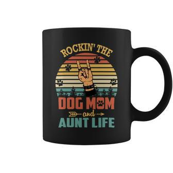 Mother Grandma Rockin The Dog Mom And Aunt Life Mom Grandmother Coffee Mug - Monsterry