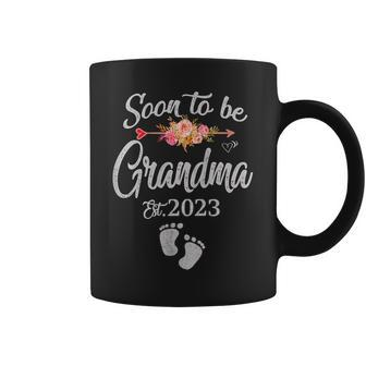 Mother Womens Soon To Be Grandma 2023 With Flower Mothers Day Mom Coffee Mug - Monsterry UK