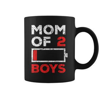 Mothers Day Funny Mom Of 2 Boys Gifts- Mom Of 2 Boys Coffee Mug - Thegiftio UK