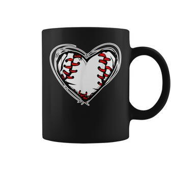 Mothers Day Gifts Distressed Heart Baseball Heart Mom Mama Coffee Mug | Mazezy