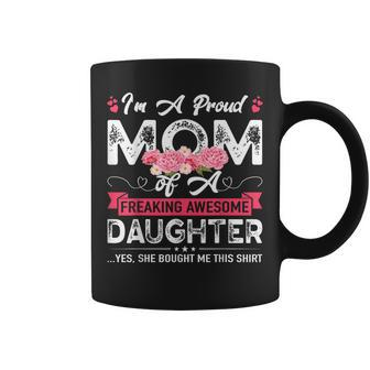 Mothers Day Im A Proud Mom Gifts From Daughter Son Mom Kids Coffee Mug - Thegiftio UK