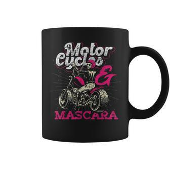 Moto Rider Women Girls Gift Motorcycles And Mascara Biker Coffee Mug | Mazezy
