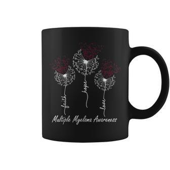 Multiple Myeloma Awareness Faith Hope Love Dandelion Coffee Mug | Mazezy