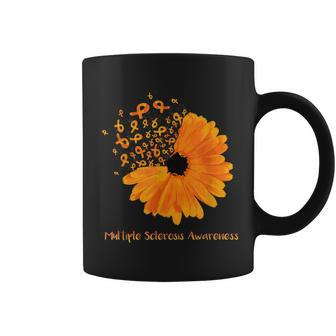 Multiple Sclerosis Awareness Ribbon Flower Ms Hope Fighter Coffee Mug | Mazezy
