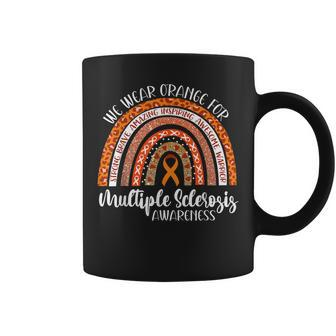 Multiple Sclerosis Awareness We Wear Orange Ms Rainbow Coffee Mug | Mazezy