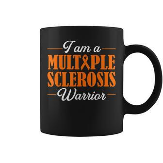 Multiple Sclerosis Warrior Autoimmune Disease Orange Ribbon Coffee Mug | Mazezy