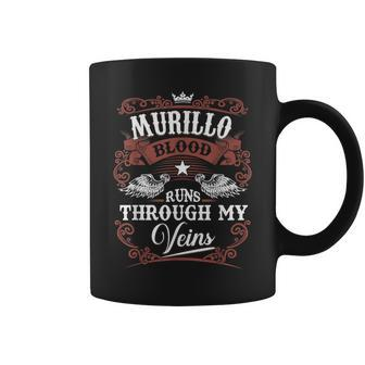 Murillo Blood Runs Through My Veins Family Name Vintage Coffee Mug - Thegiftio UK