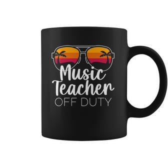 Music Teacher Off Duty Sunglasses Beach Sunset Coffee Mug - Thegiftio UK