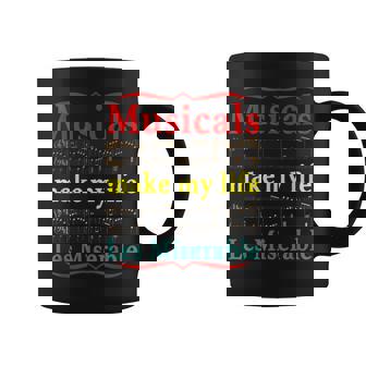 Musicals Make My Life Les Miserable Vintage Apparel Coffee Mug | Seseable UK