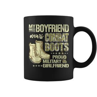 My Boyfriend Wears Combat Boots Proud Military Girlfriend Coffee Mug | Mazezy