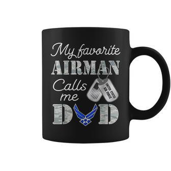 My Favorite Airman Calls Me Dad Air Force Graduation Coffee Mug | Mazezy