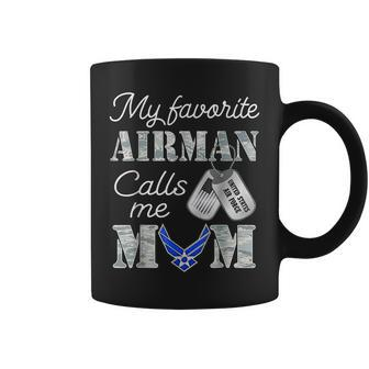 My Favorite Airman Calls Me Mom Air Force Mom Coffee Mug | Mazezy