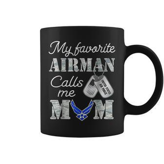 My Favorite Airman Calls Me Mom Air Force Mom Mothers Day Coffee Mug | Mazezy
