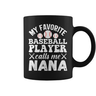 My Favorite Baseball Player Calls Me Nana Heart Ball Coffee Mug - Thegiftio UK