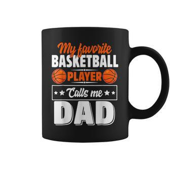 My Favorite Basketball Player Calls Me Dad Funny Fathers Day Coffee Mug - Thegiftio UK