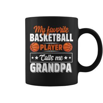 My Favorite Basketball Player Calls Me Grandpa Cute Coffee Mug | Mazezy
