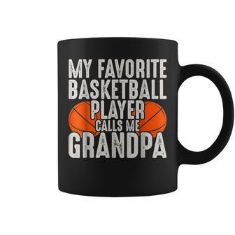 My Favorite Basketball Player Calls Me Grandpa Fathers Day Coffee Mug - Thegiftio UK