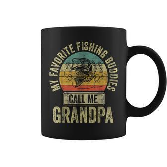 My Favorite Fishing Buddies Call Me Grandpa Fisherman Gift For Mens Coffee Mug | Mazezy