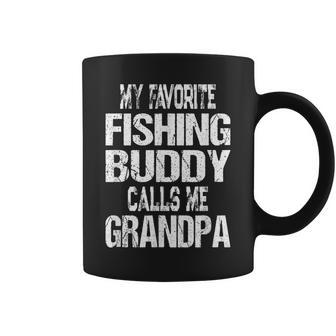 My Favorite Fishing Buddy Calls Me Grandpa Gift Gift For Mens Coffee Mug | Mazezy
