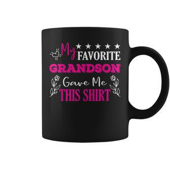 My Favorite Grandson Gave Me This Gift Grandparents Coffee Mug | Mazezy